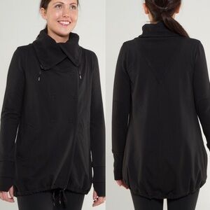 Lululemon Gratitude Wrap Black Cardigan Jacket Coat Athletic Athleisure Sz Small
